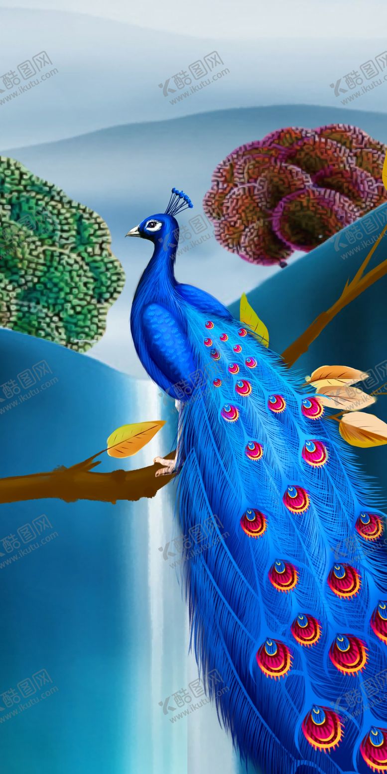 编号：64663409120448342685【酷图网】源文件下载-森林孔雀