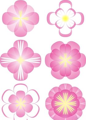 粉色卡通桃花春天春季春色花朵