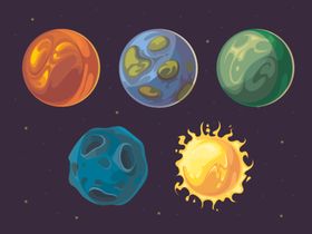 外太空宇航员主题插画