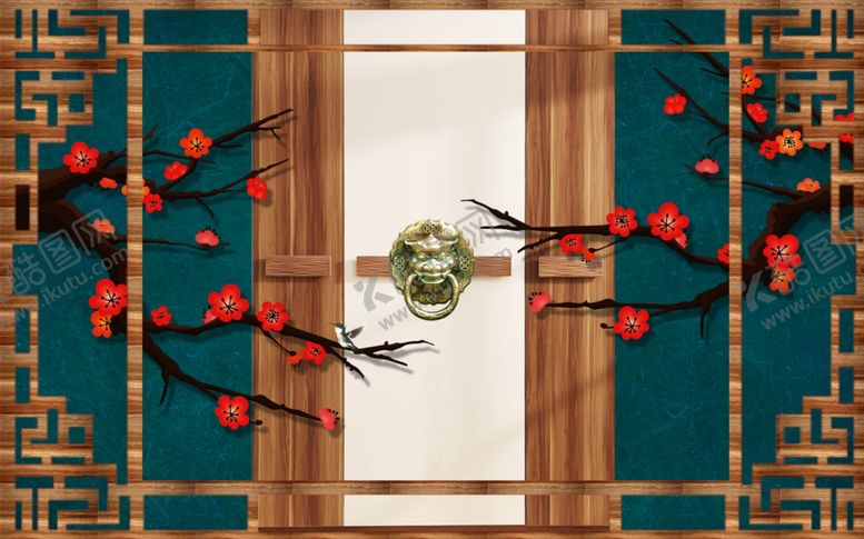 编号：95557009191500367198【酷图网】源文件下载-中式背景墙