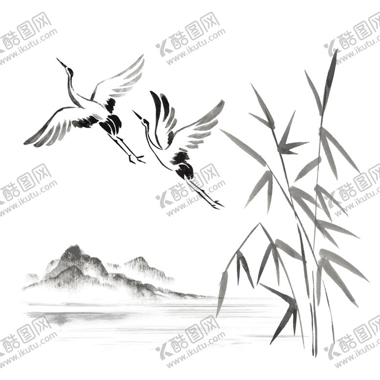编号：11872807030933272971【酷图网】源文件下载-水墨竹子