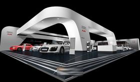 展览3D模型二面开口MAX设计源文件三维设计