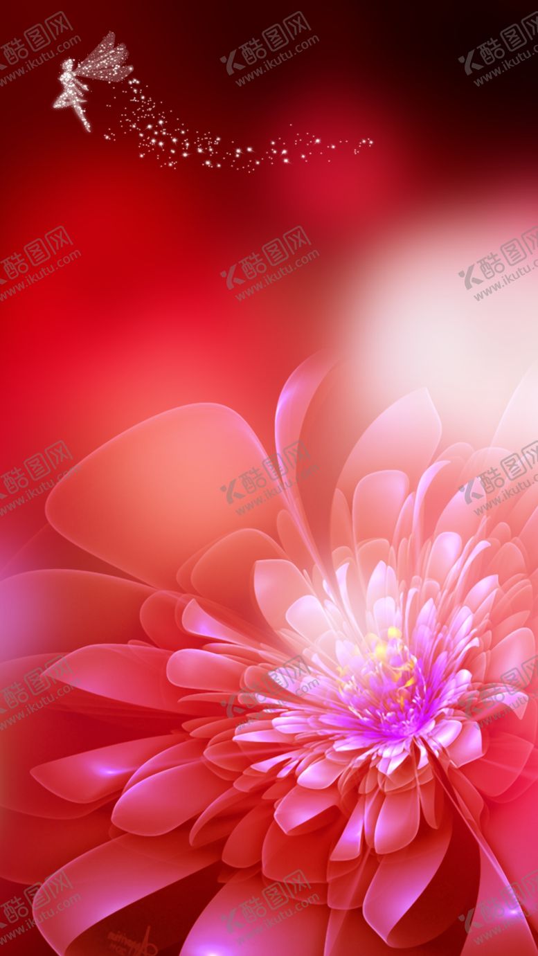 编号：53918206251239485516【酷图网】源文件下载-红色鲜花背景