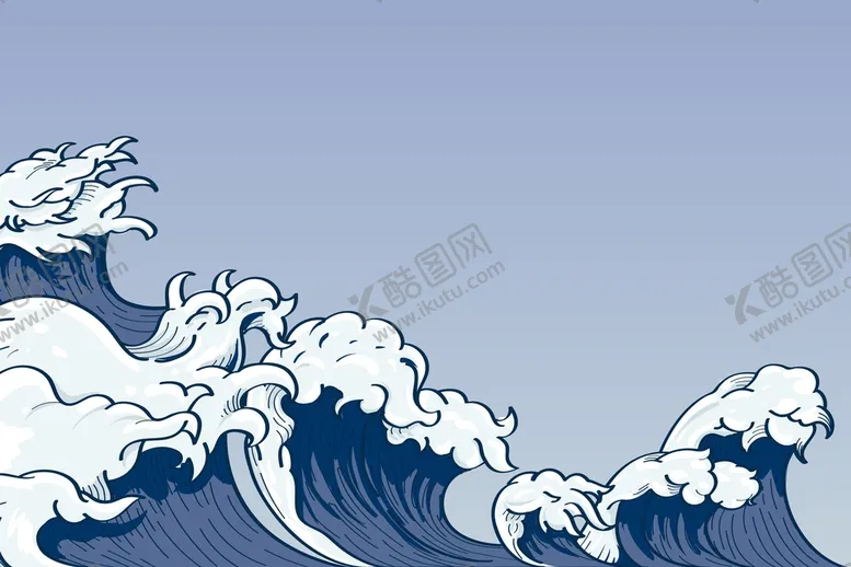 编号：58035112071433092332【酷图网】源文件下载-卡通国朝海浪