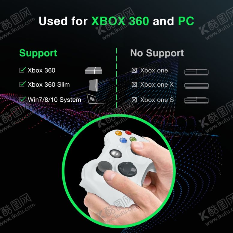 编号：77911605120904375976【酷图网】源文件下载-XBOX360手柄支持的主机