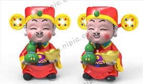 财神爷3d模型