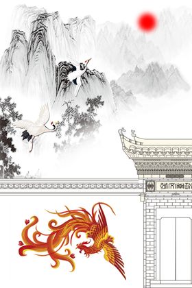 禅意境古风宣传海报素材