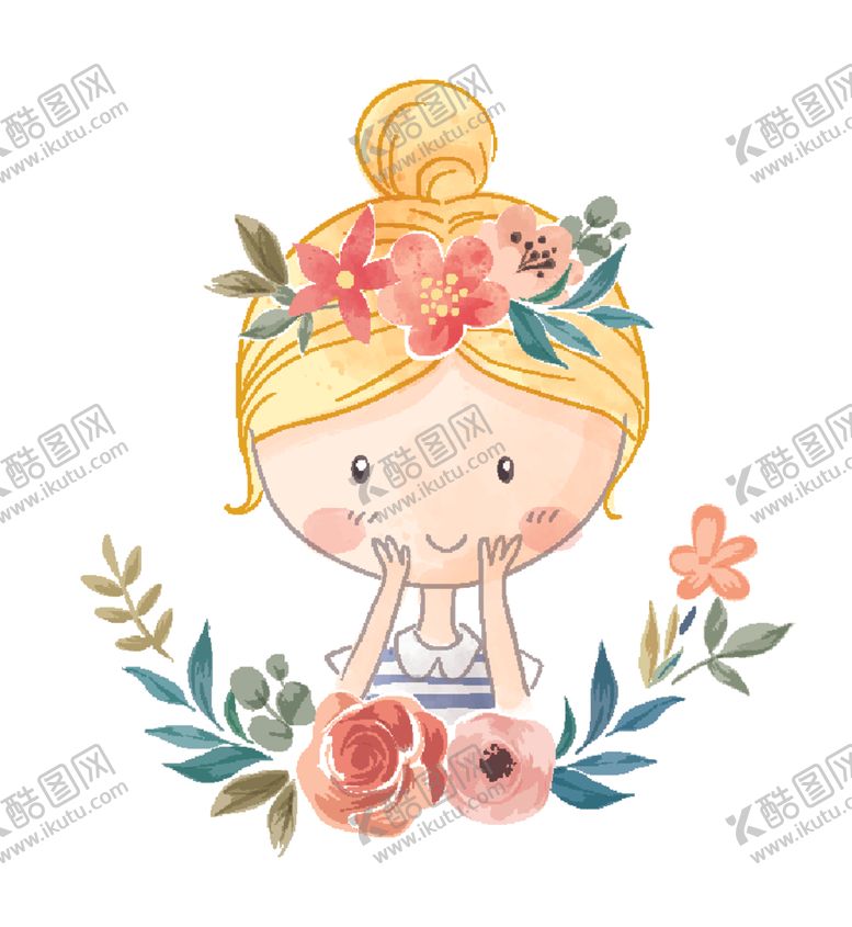 编号：49183710271606008350【酷图网】源文件下载-时尚手绘女孩