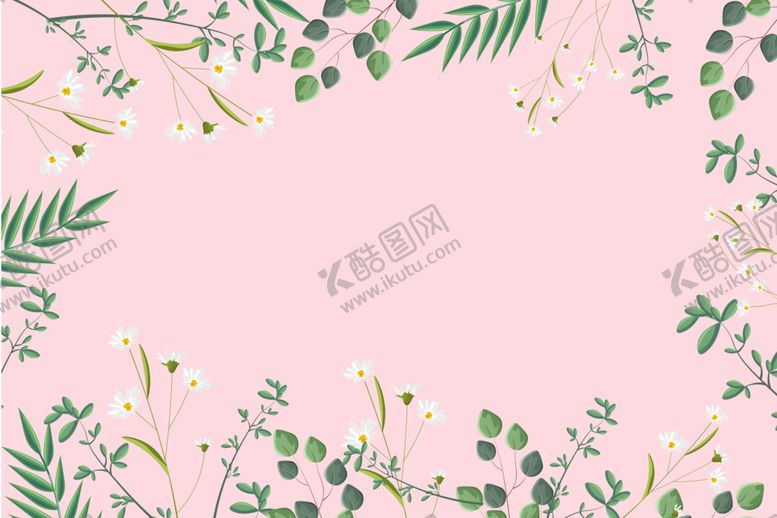 编号：62266605070049493755【酷图网】源文件下载-植物花草背景插图