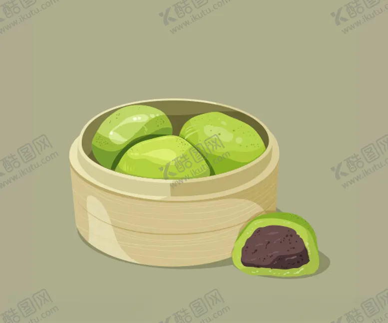 编号：70938102261030205906【酷图网】源文件下载-传统小吃青团