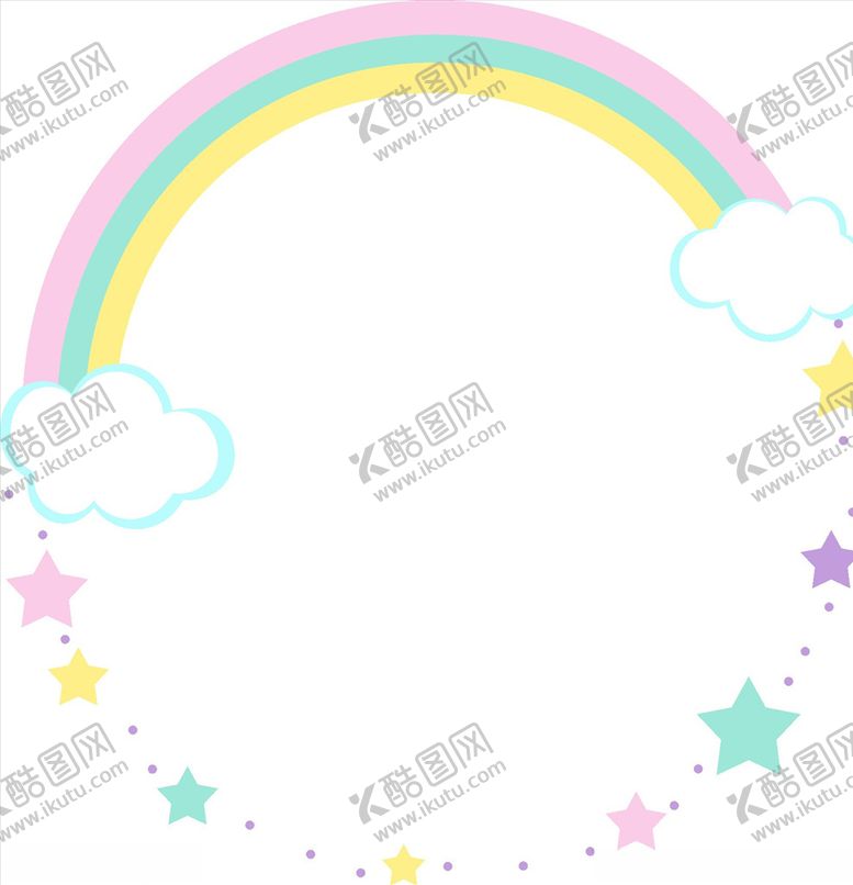 编号：87350307132029139040【酷图网】源文件下载-彩虹卡通边框设计