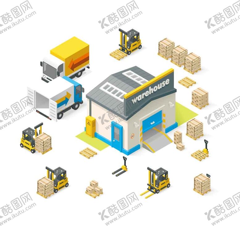 编号：76892309210140063976【酷图网】源文件下载-等距仓库