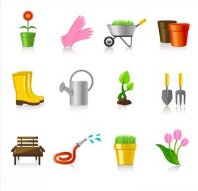 矢量种植农场工具