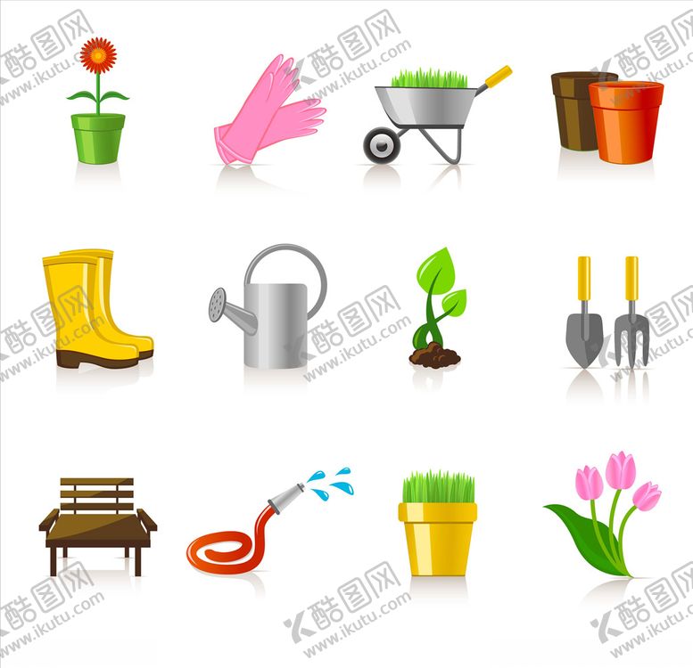编号：90945006260257252505【酷图网】源文件下载-矢量种植农场工具