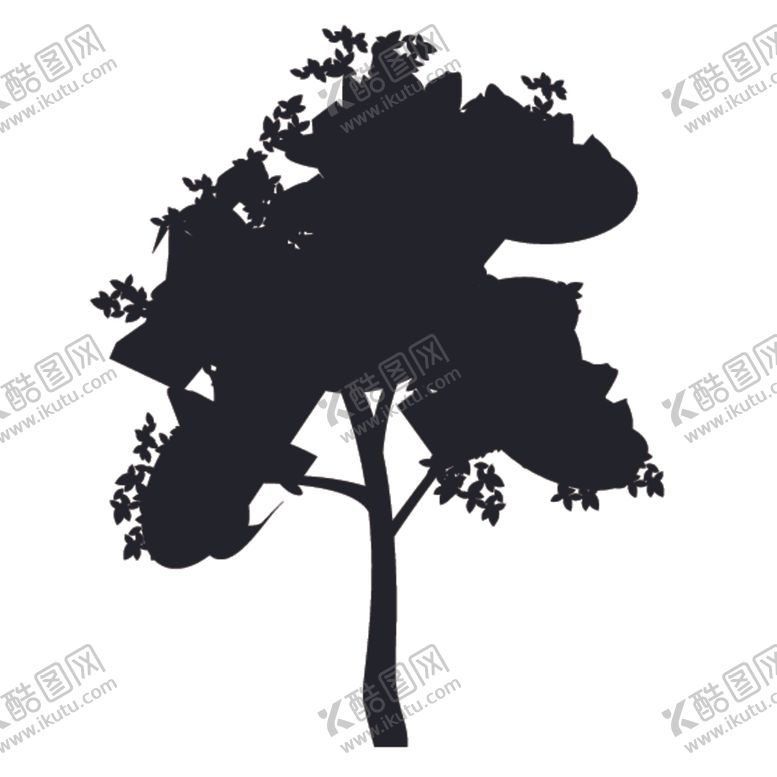 编号：70519110022353553332【酷图网】源文件下载-植物树木剪影