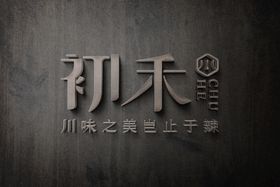 木纹质感纹理logo的样机展示