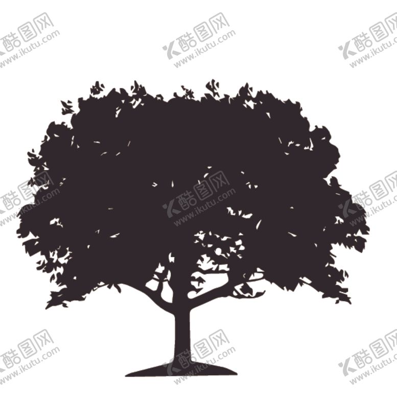 编号：17931607092240278288【酷图网】源文件下载-黑色植物树木剪影
