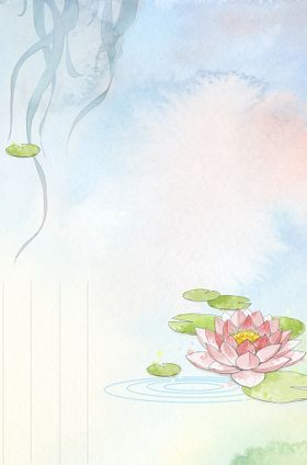荷花插画海报图片唯美意境赏