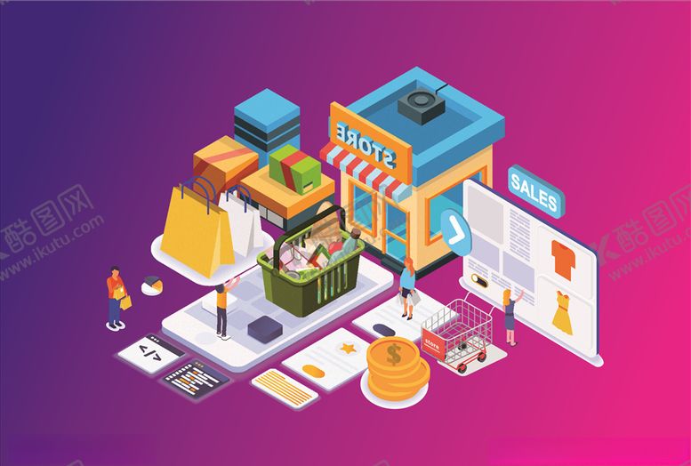 编号：69355509150340181815【酷图网】源文件下载-互联网网络购物场景