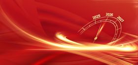 2026新年红金色商务风背景