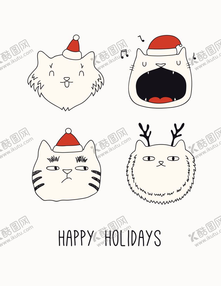 编号：55021009150944377885【酷图网】源文件下载-手绘卡通猫