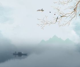 新中式花鸟山水图片