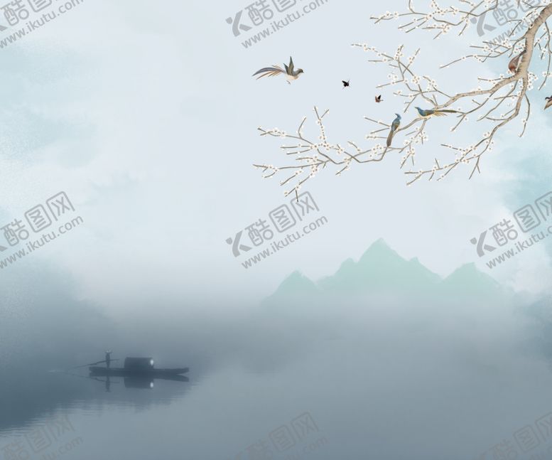 编号：42601409241554507970【酷图网】源文件下载-新中式山水图片