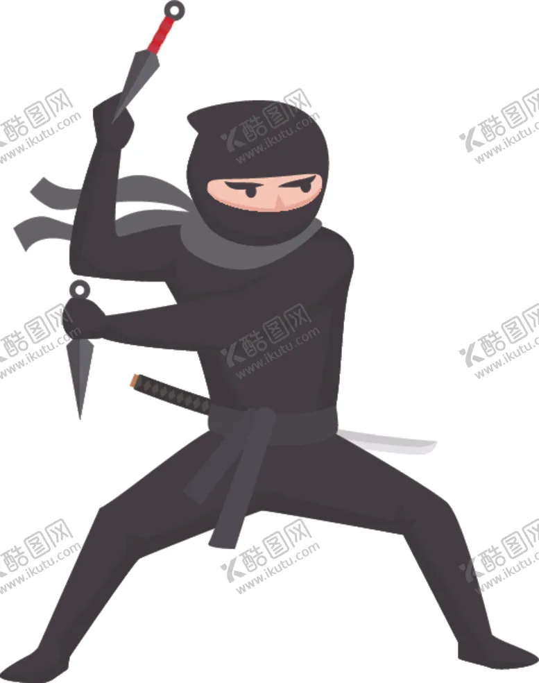 编号：32176304161459305833【酷图网】源文件下载-卡通忍者