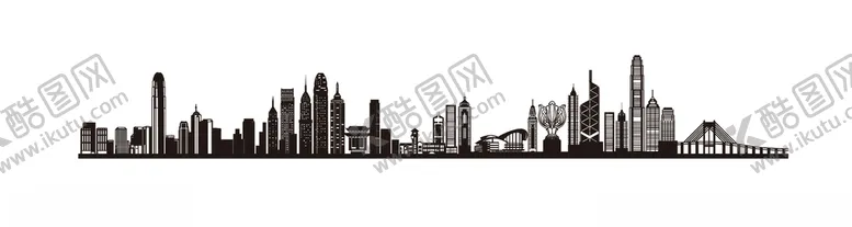 编号：86132109140821342530【酷图网】源文件下载-城市天际线矢量图