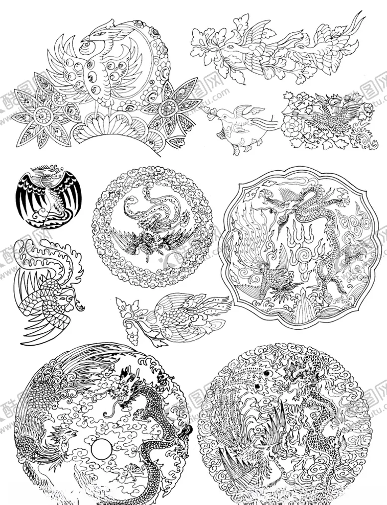 编号：40641505081840506672【酷图网】源文件下载-龙凤素材