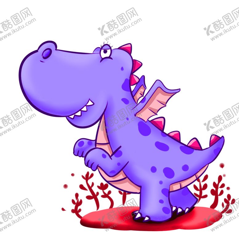 编号：31680110011023033371【酷图网】源文件下载-紫色恐龙