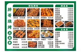 多样美食菜单展示