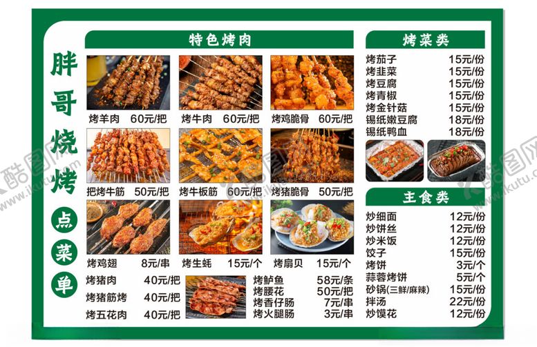 编号：45934506260532017938【酷图网】源文件下载-多样美食菜单展示