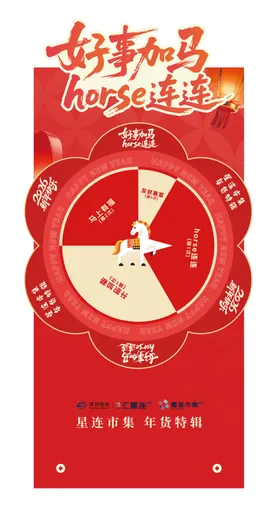新年马年幸运抽奖转盘