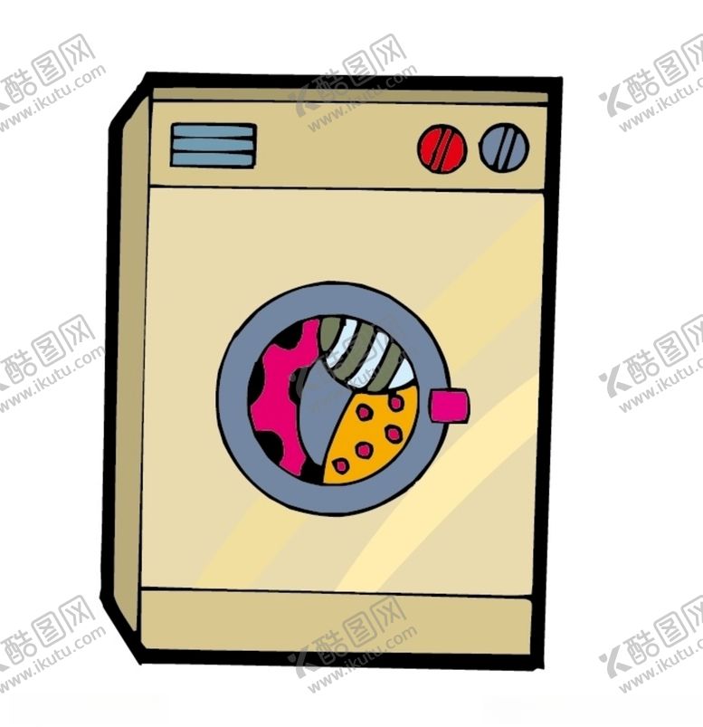 编号：81090610301739232066【酷图网】源文件下载-卡通洗衣机