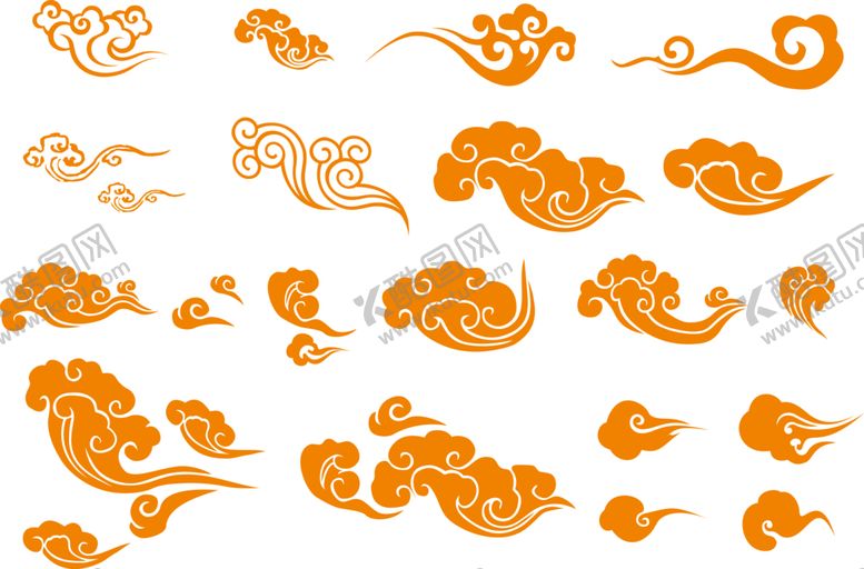 编号：39402510211723174061【酷图网】源文件下载-祥云图案中国风云纹中式花纹