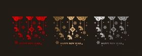 拉丝2021新年橱窗贴
