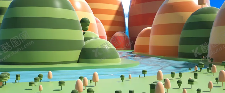 编号：10951801170152332935【酷图网】源文件下载-C4D创意电商场景
