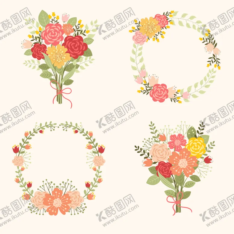 编号：38075210081736437961【酷图网】源文件下载-花环花束logo