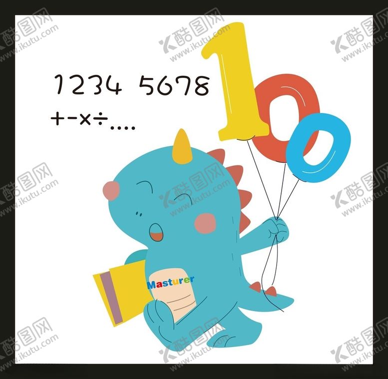 编号：58845202231627373503【酷图网】源文件下载-手绘卡通恐龙