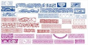 花纹花边传统图案装饰雕花