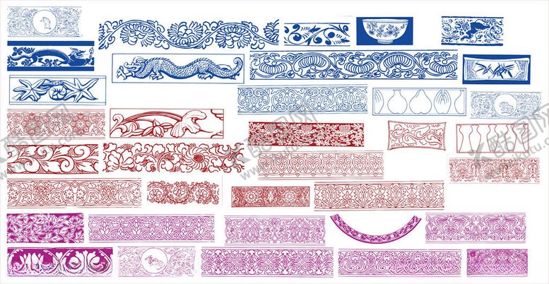 编号：18627611021417118843【酷图网】源文件下载-花纹花边传统图案装饰雕花
