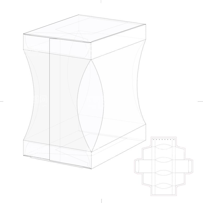 编号：86975310060459468135【酷图网】源文件下载-包装盒刀模图