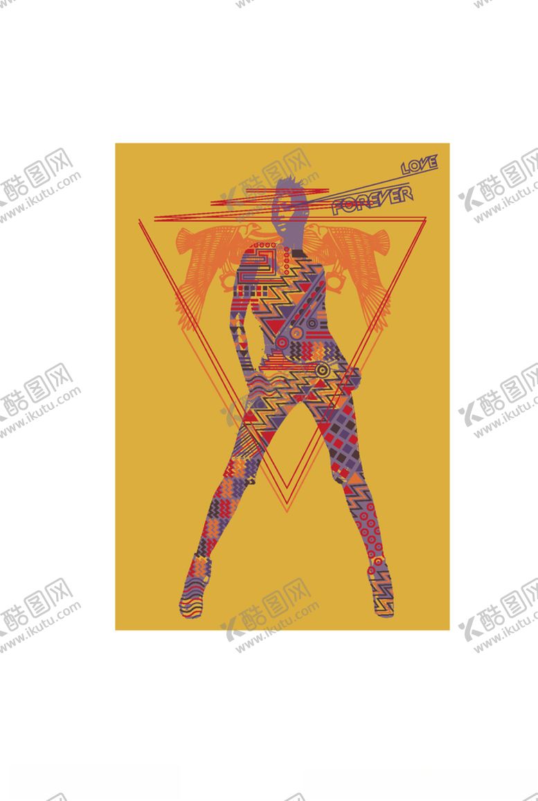 编号：32757605120639317700【酷图网】源文件下载-女装人物印花