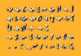 立体字母数字