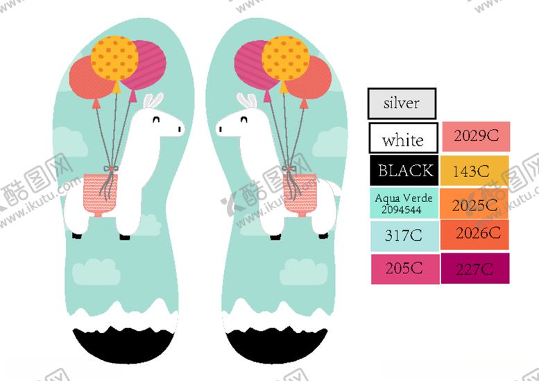 编号：27717109221057041659【酷图网】源文件下载-羊驼带着气球