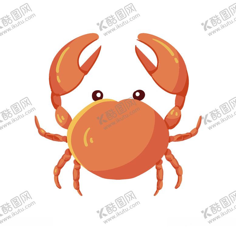 编号：97128604200621234688【酷图网】源文件下载-海鲜螃蟹插画