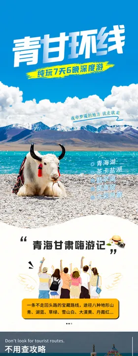 青海甘肃大西北青甘大环线电商详情页