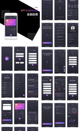 金融股票应用APP界面UI设计
