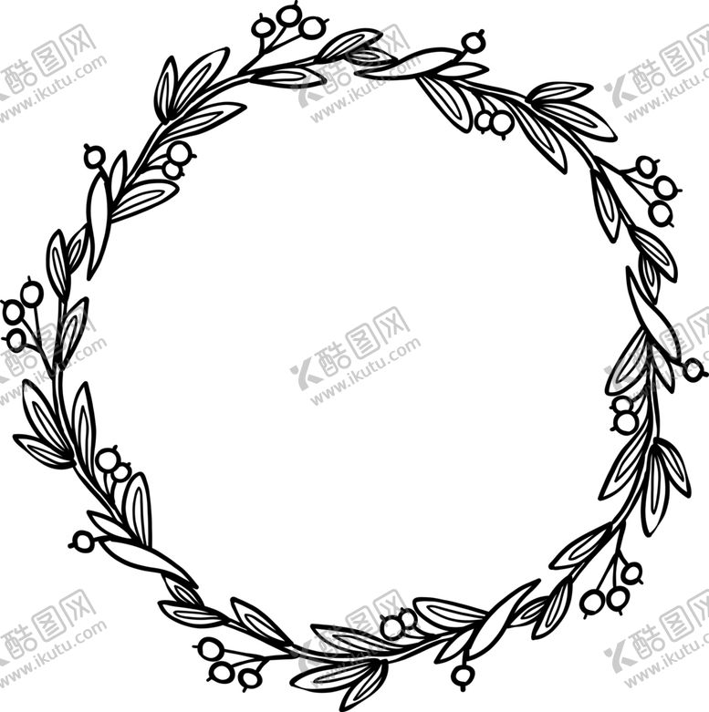 编号：90336809270012403100【酷图网】源文件下载-圆形花环